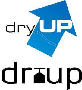 DryUp logo, u stvari dva logoa. Još nije odlučeno koji će biti zvaničan.